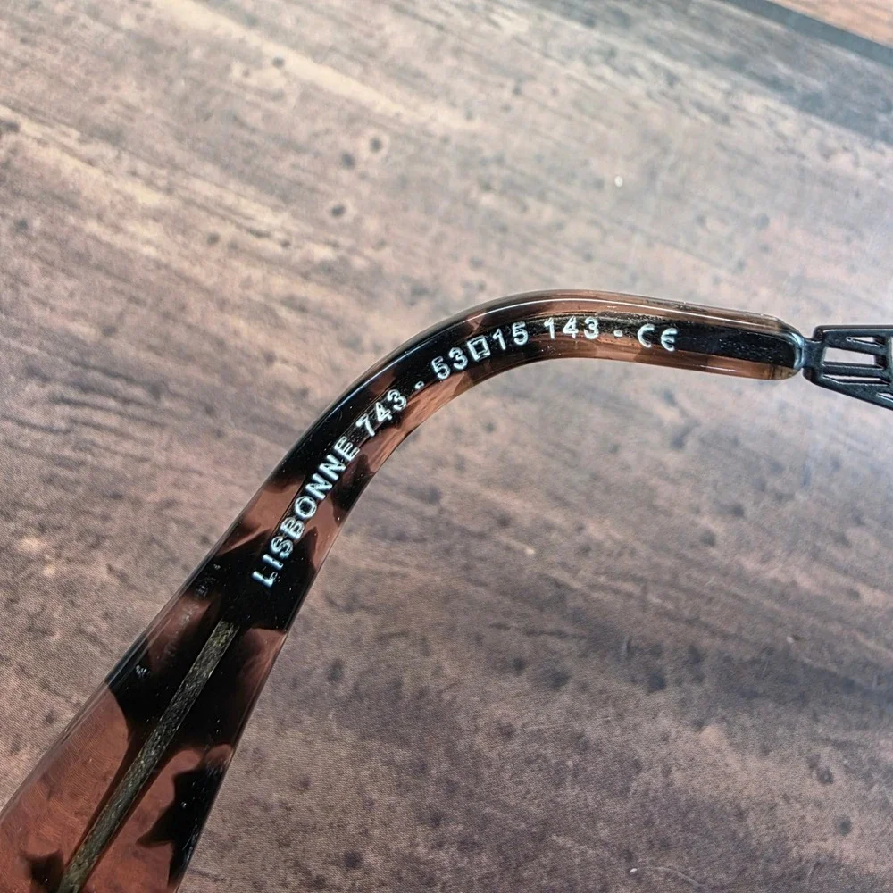 Jean‎ Lafont Paris Lisbonne 743 Brown Tortoise Filigree Eyeglass Frames France